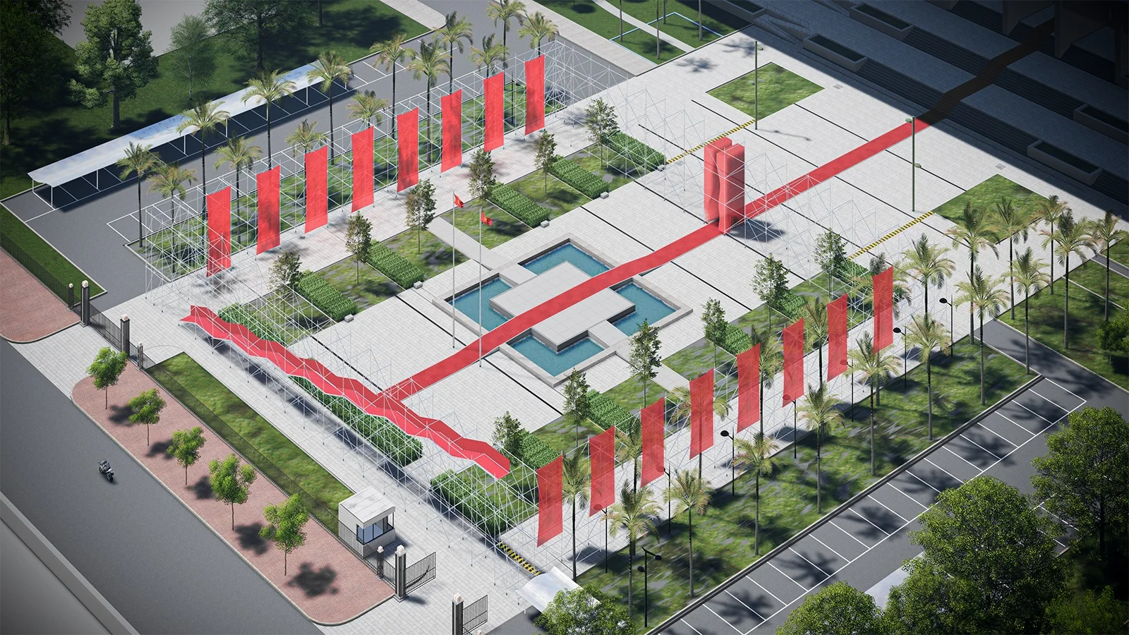Hanoi Museum Exhibition — aerial overview
