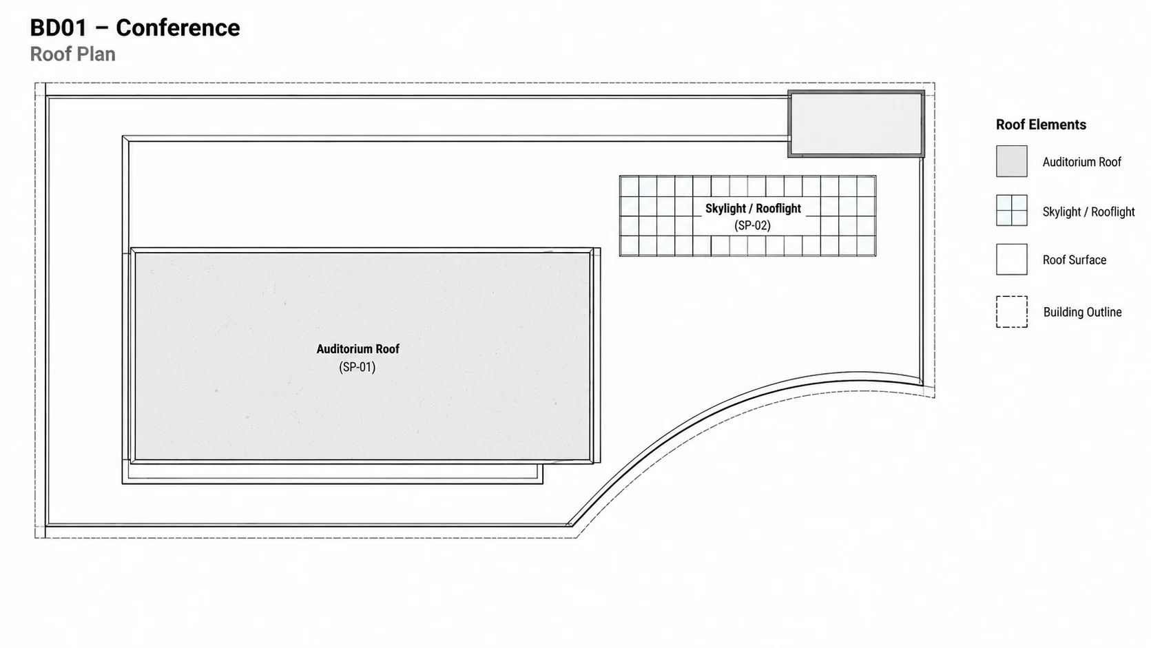 BD01 Conference roof plan