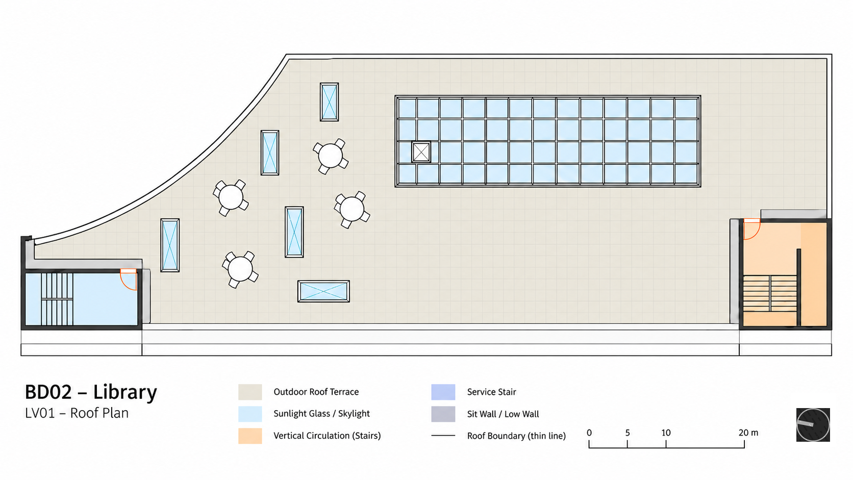 BD02 Library roof plan